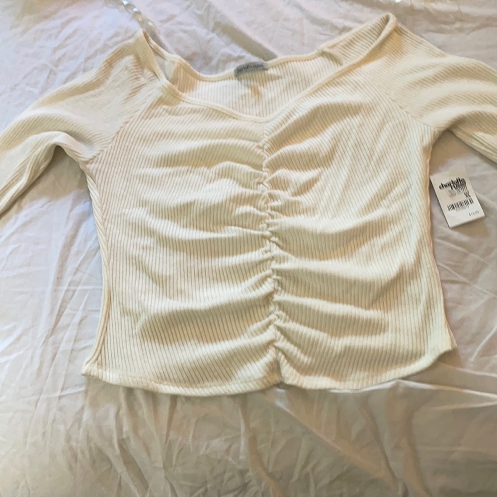 Long sleeve cream shirt